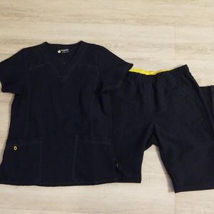Wonderwink Four Stretch Scrub Set Navy